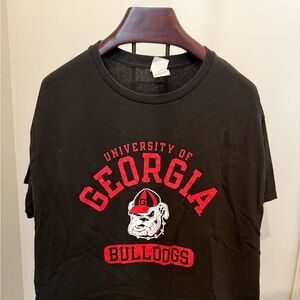 Hanes Black University of Georgia Bulldogs Tee